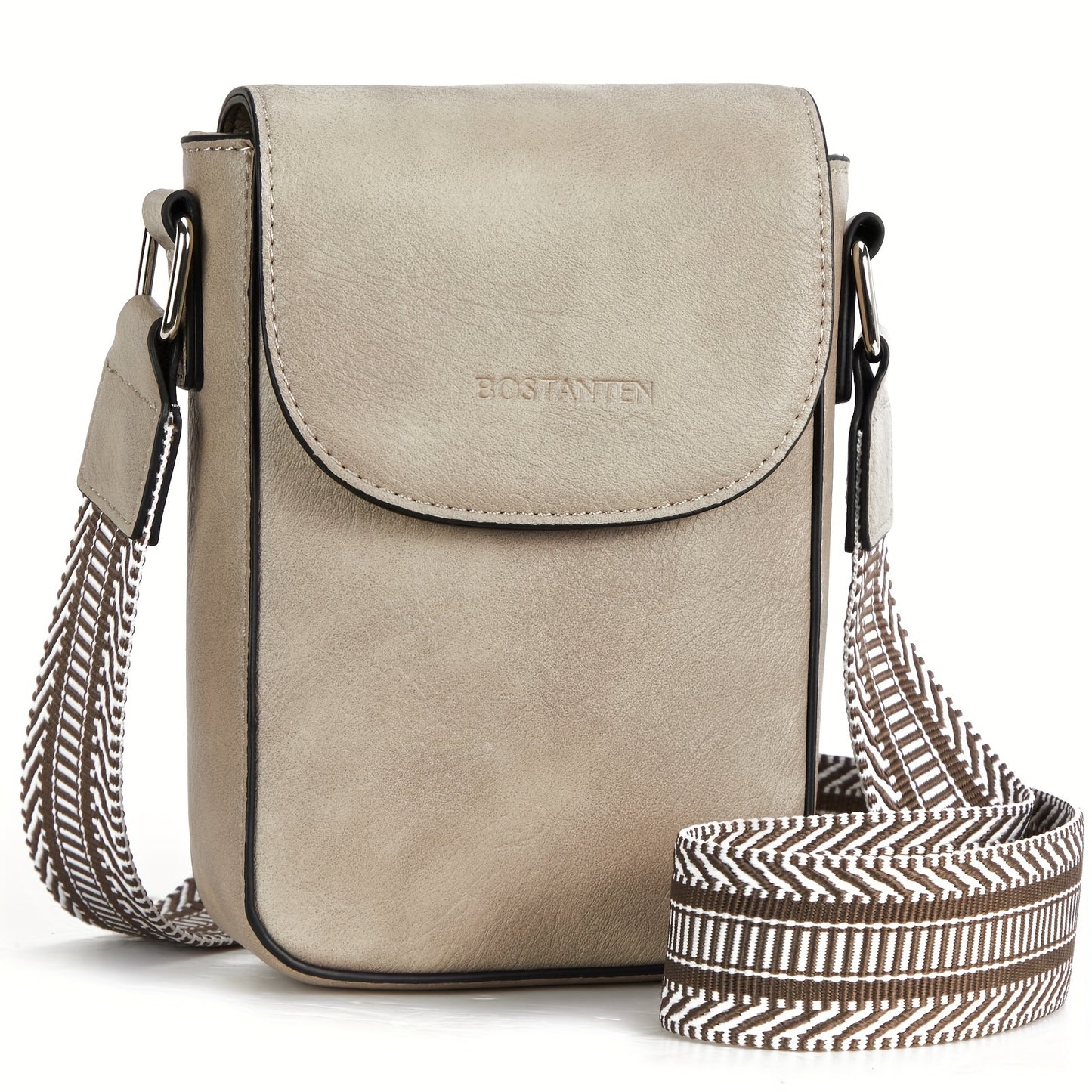 Small Crossbody Phone Wallet Purses - Adjustable Guitar Strap, Magnetic Closure, PU Leather, Lined Interior - Trendy Casual Handbags for Women